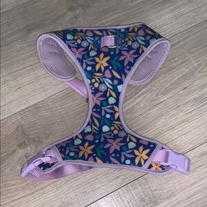 Top Paw Head M Floral Pet Harness Purple Blue